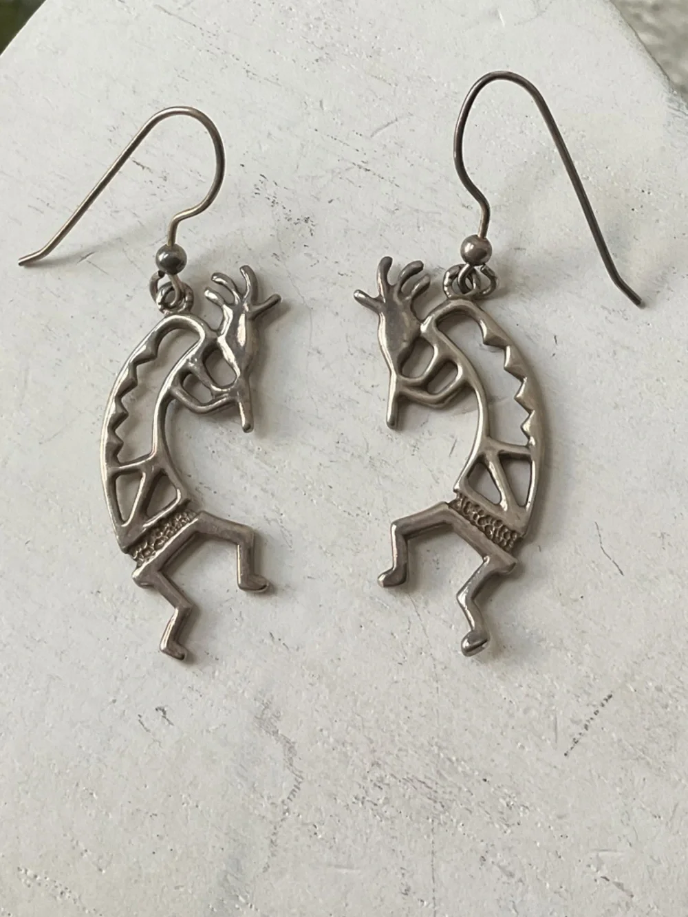 Vintage Sterling Silver Kokopelli Southwestern Earrings